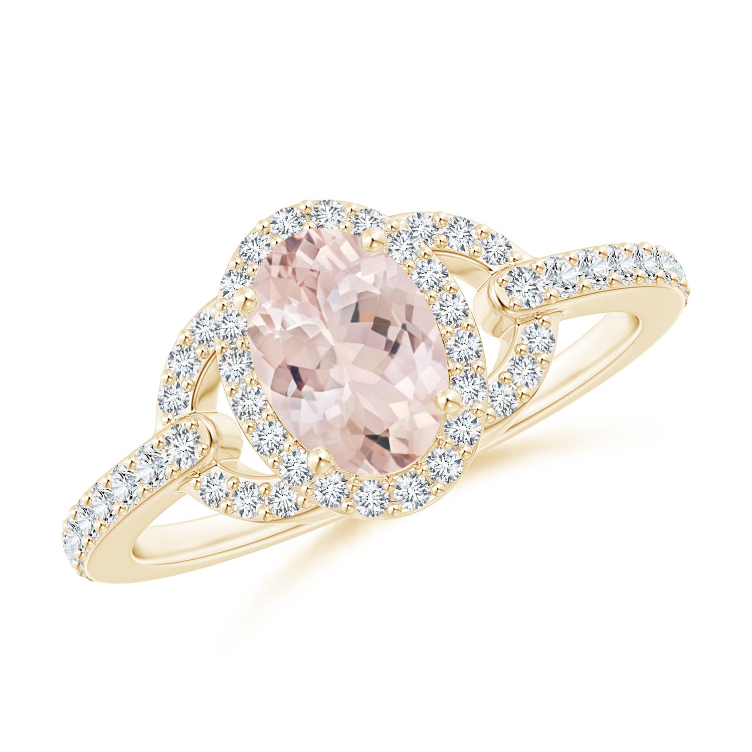 AA - Morganite / 1.04 CT / 14 KT Yellow Gold