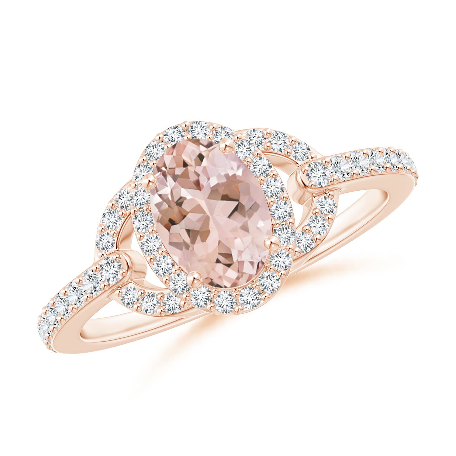 AAAA - Morganite / 1.04 CT / 14 KT Rose Gold