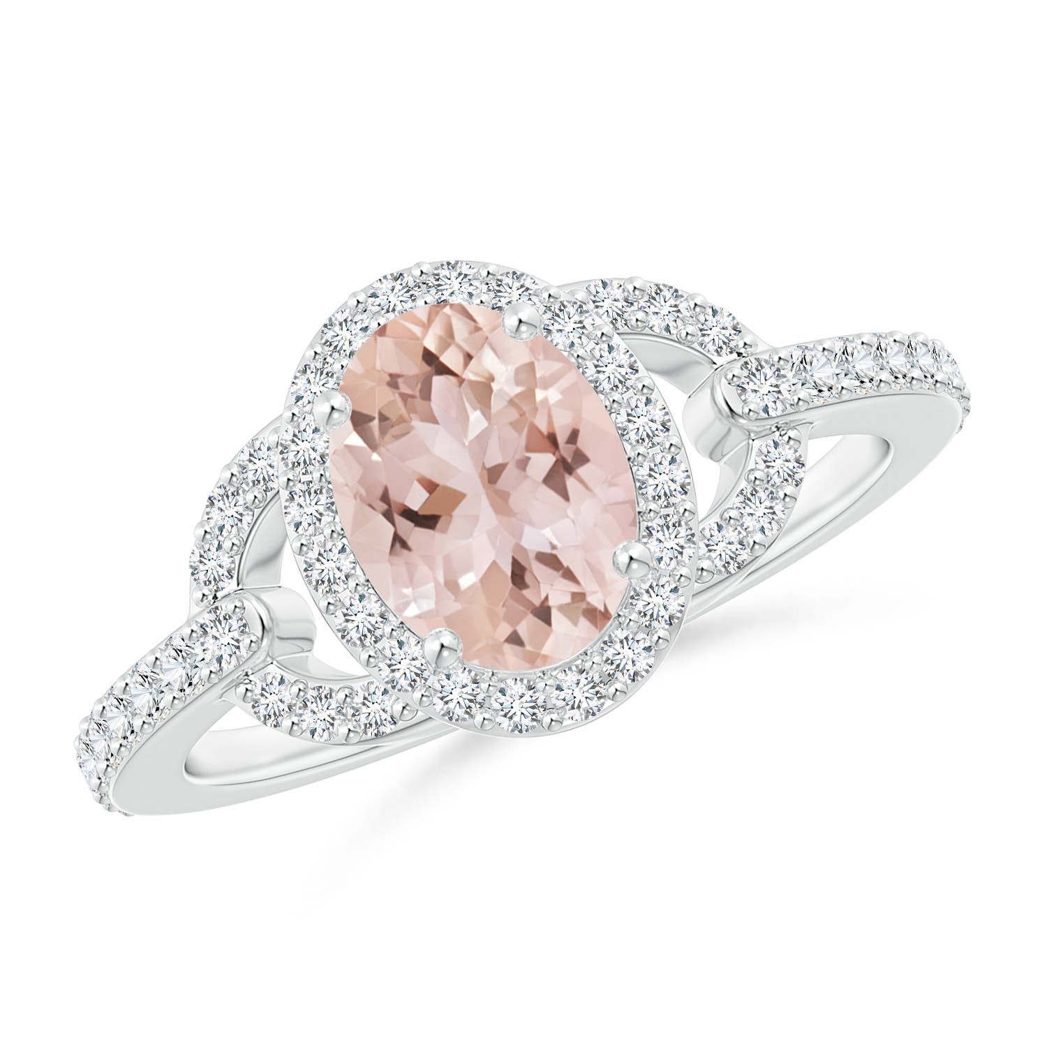 AAA - Morganite / 1.47 CT / 14 KT White Gold