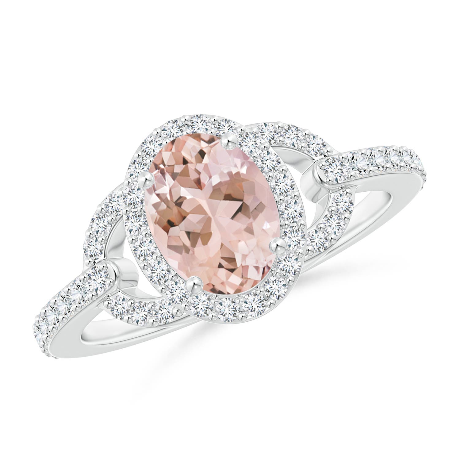 AAAA - Morganite / 1.47 CT / 14 KT White Gold