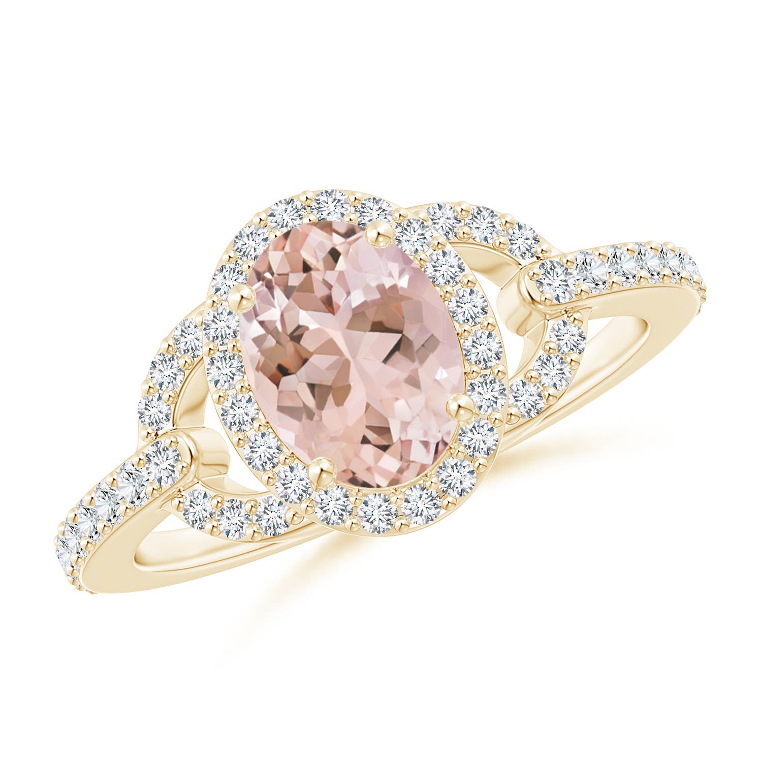 AAAA - Morganite / 1.47 CT / 14 KT Yellow Gold