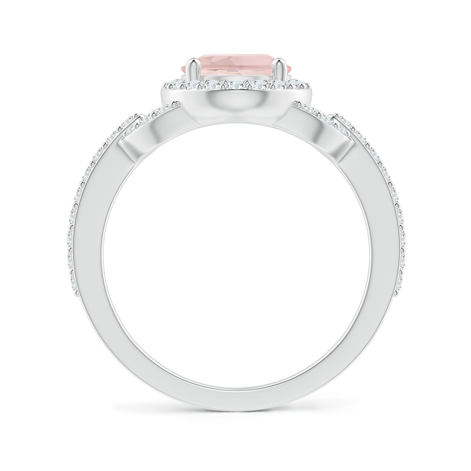 A - Morganite / 2.14 CT / 14 KT White Gold