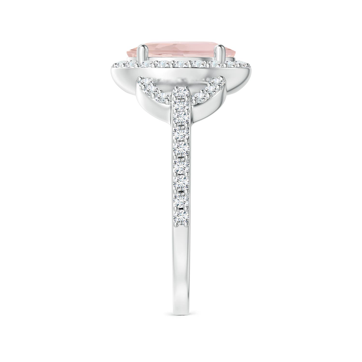 A - Morganite / 2.14 CT / 14 KT White Gold