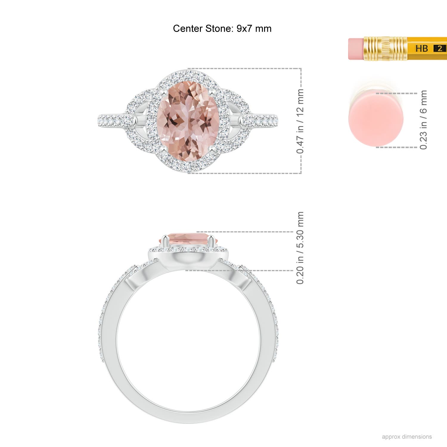 AAA - Morganite / 2.14 CT / 14 KT White Gold