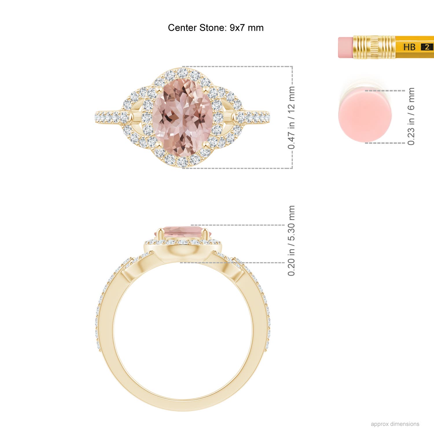 AAA - Morganite / 2.14 CT / 14 KT Yellow Gold