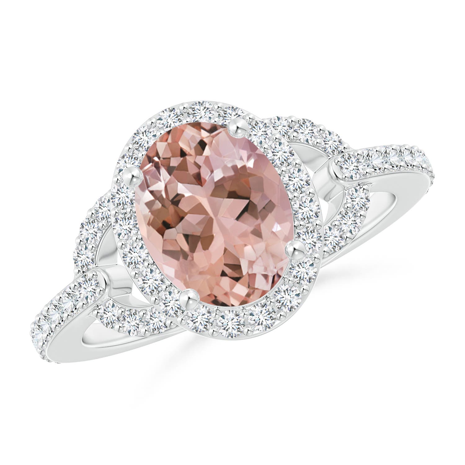 AAAA - Morganite / 2.14 CT / 14 KT White Gold