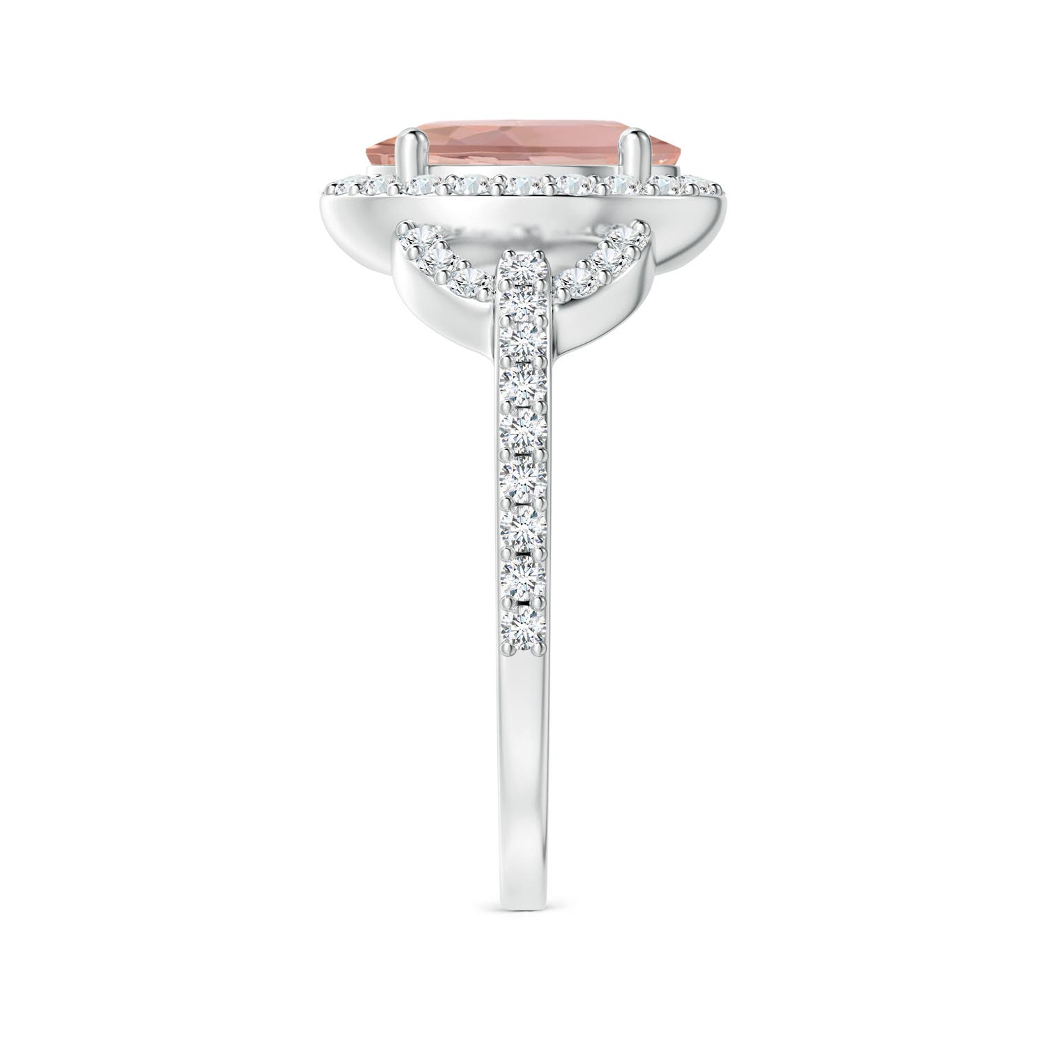 AAAA - Morganite / 2.14 CT / 14 KT White Gold