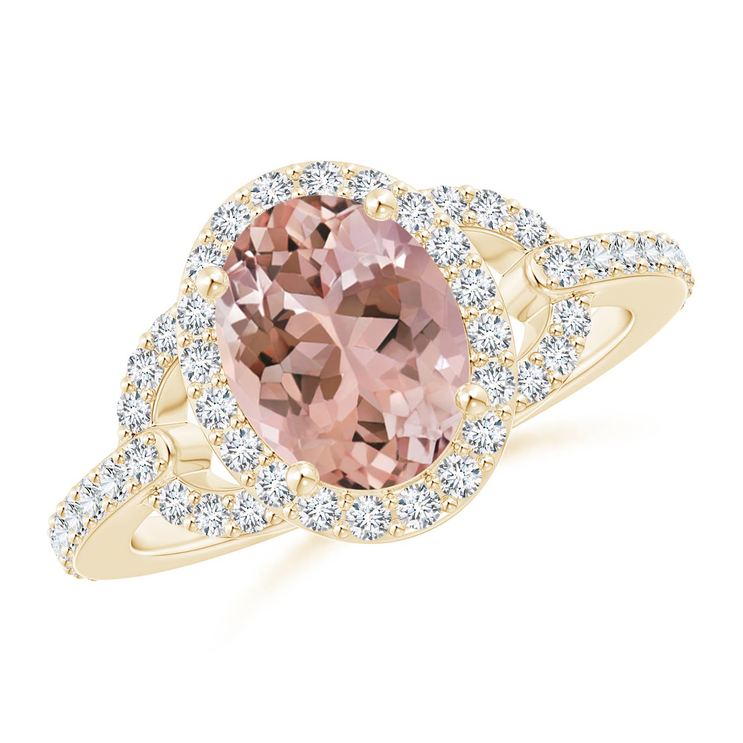 AAAA - Morganite / 2.14 CT / 14 KT Yellow Gold