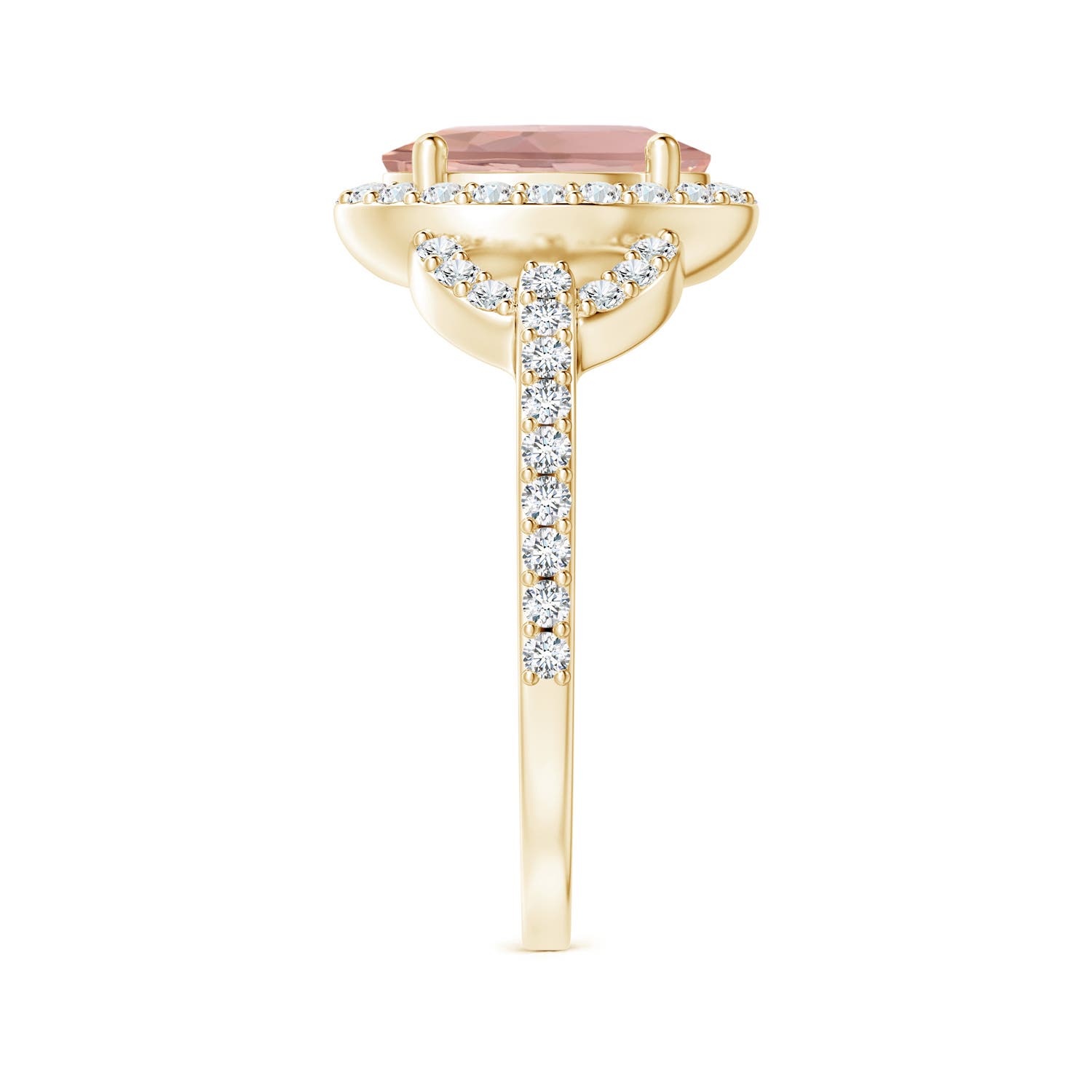 AAAA - Morganite / 2.14 CT / 14 KT Yellow Gold