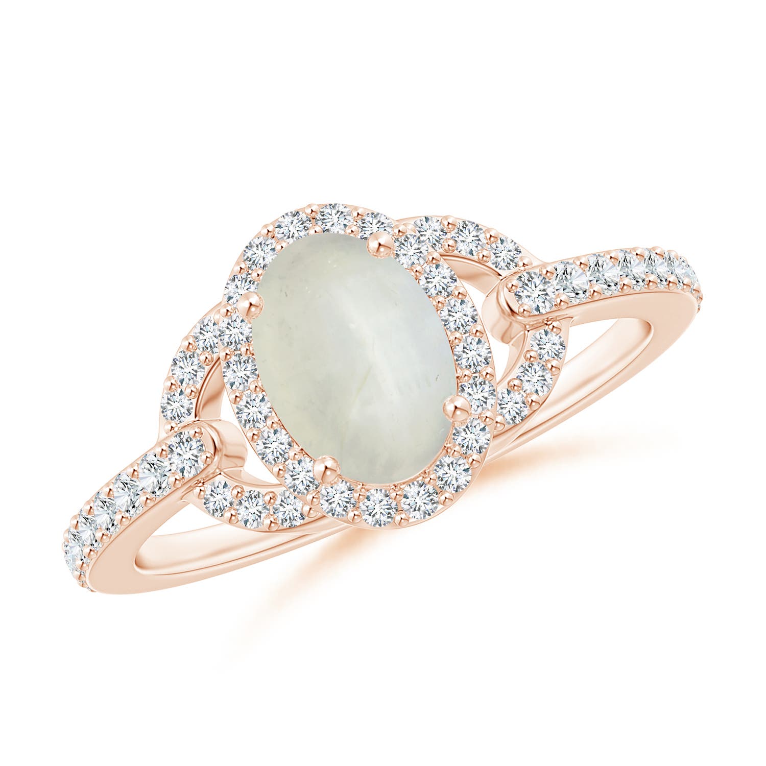 AA - Moonstone / 1.02 CT / 14 KT Rose Gold