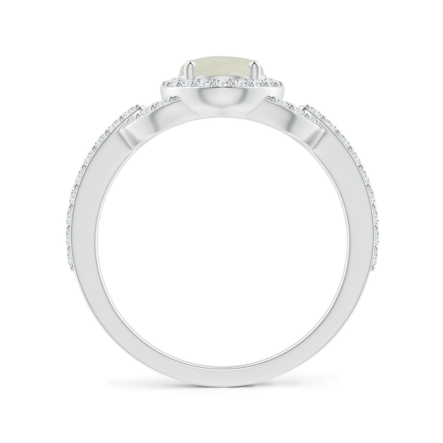 AA - Moonstone / 1.47 CT / 14 KT White Gold