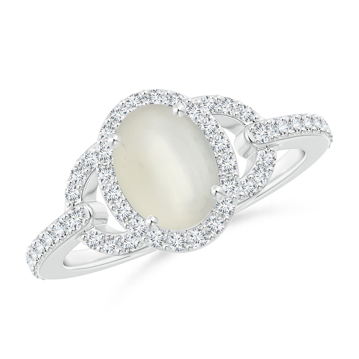 AAA - Moonstone / 1.47 CT / 14 KT White Gold