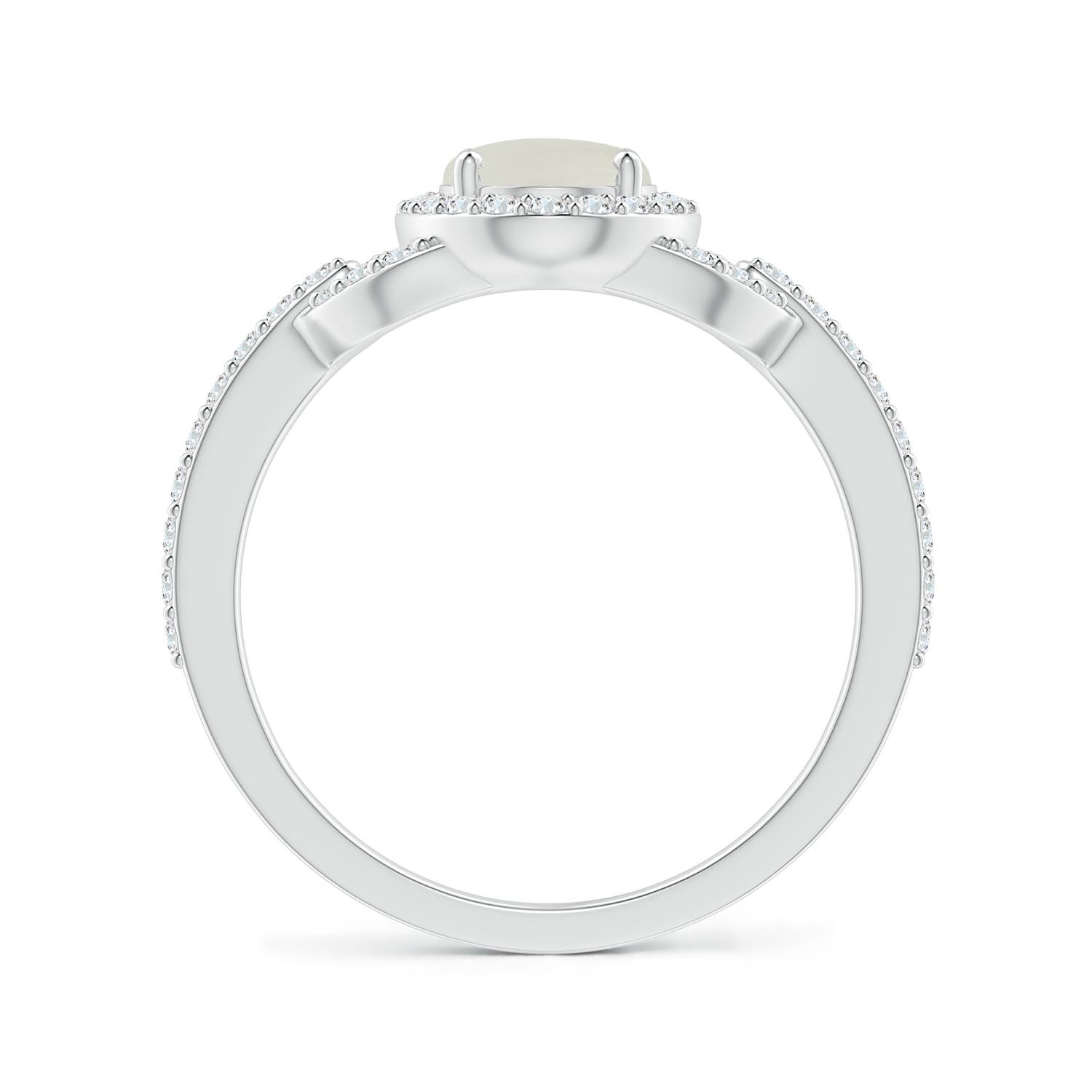 AAAA - Moonstone / 1.47 CT / 14 KT White Gold