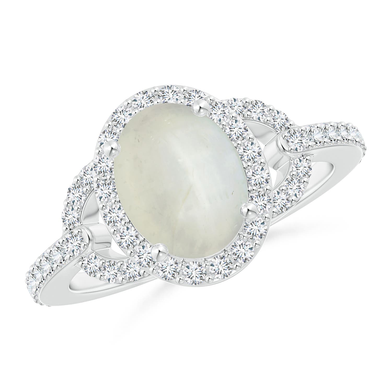 AA - Moonstone / 2.19 CT / 14 KT White Gold