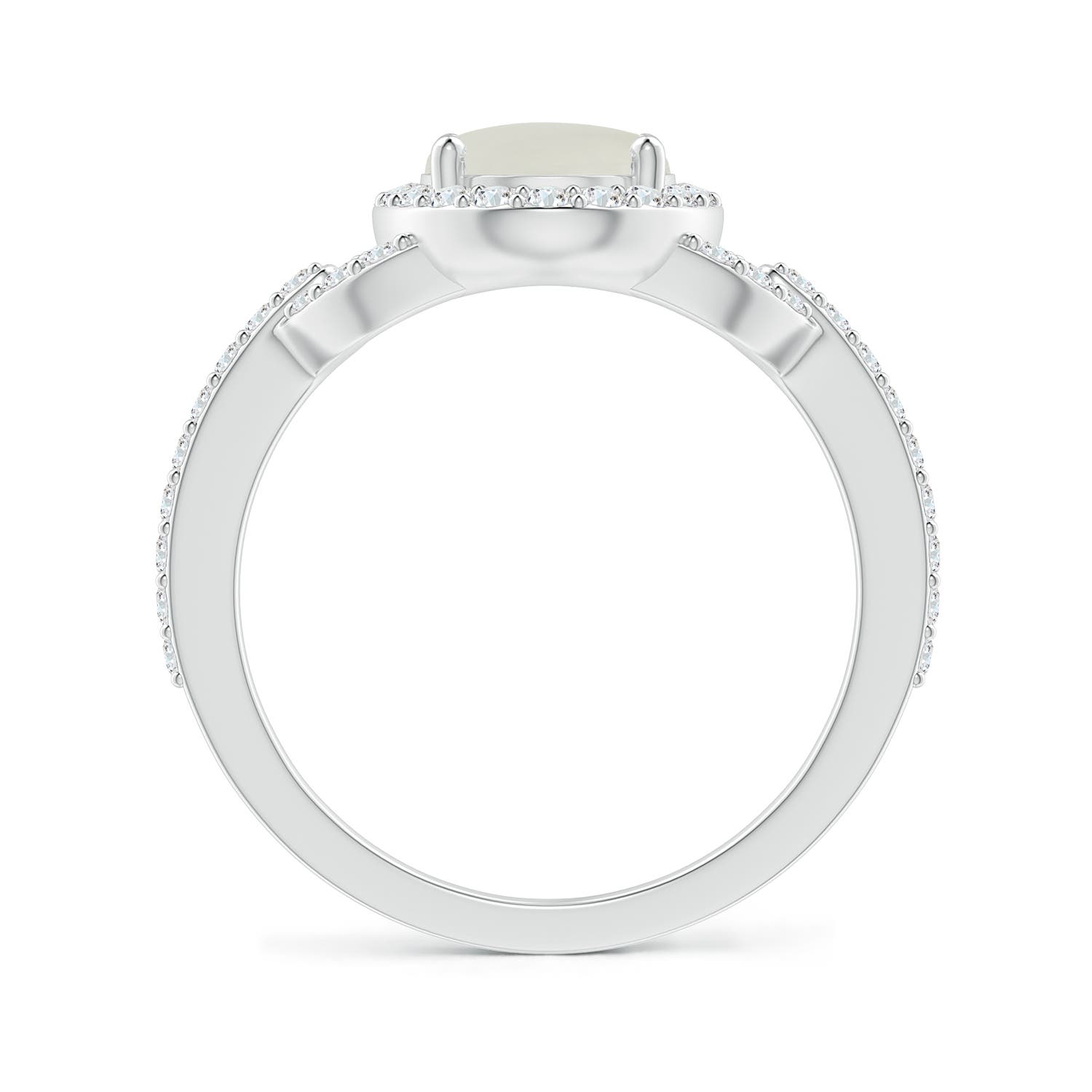 AAAA - Moonstone / 2.19 CT / 14 KT White Gold