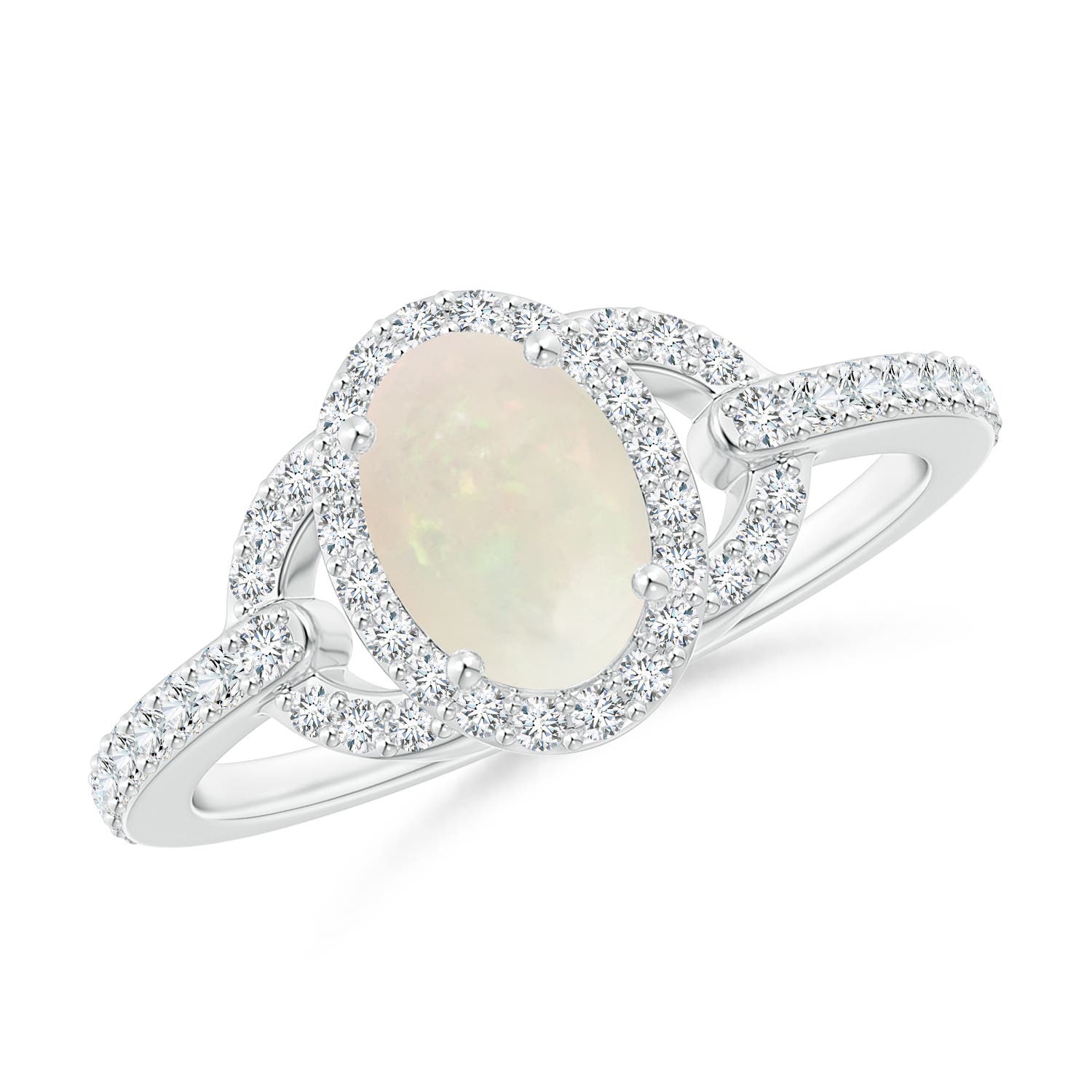 A - Opal / 0.79 CT / 14 KT White Gold