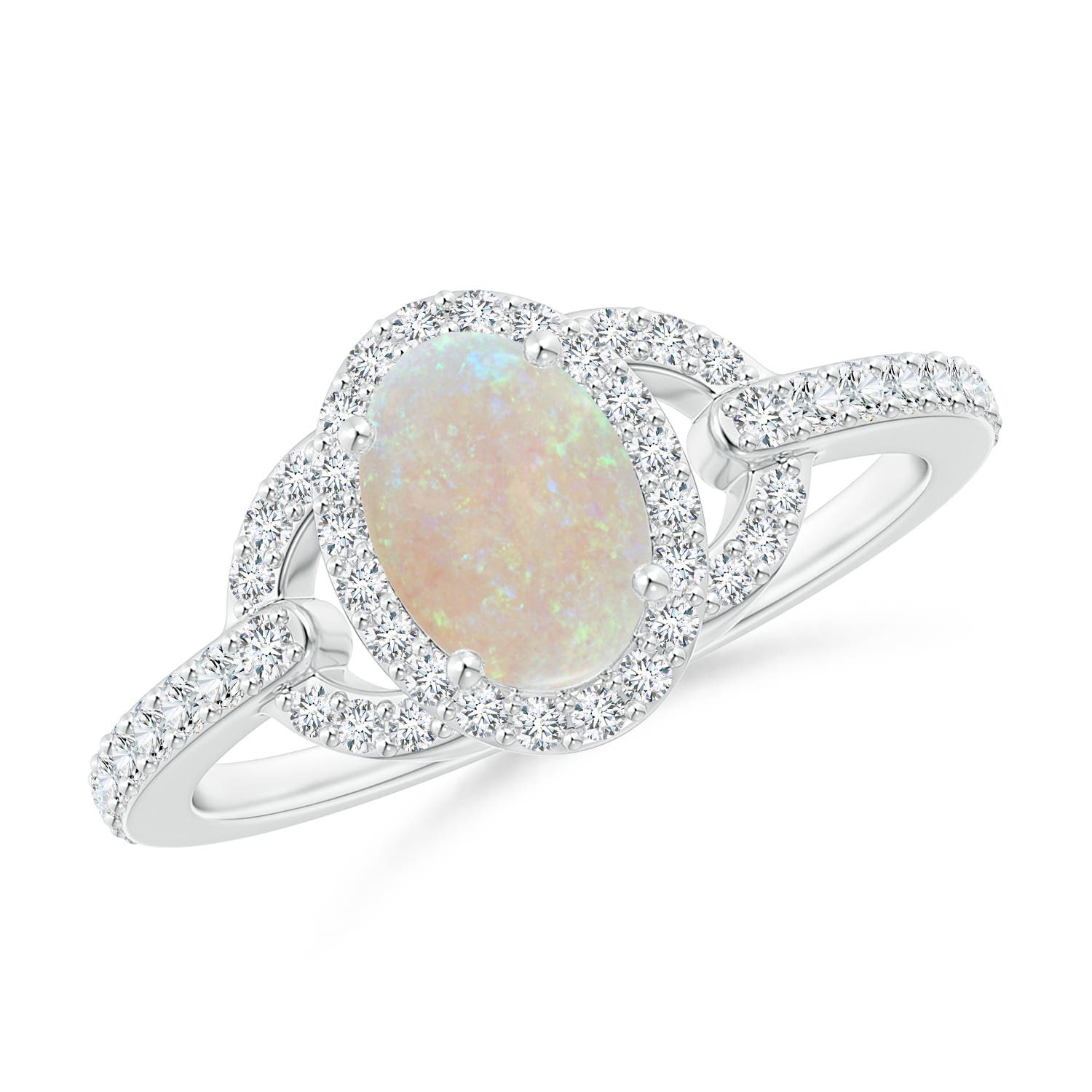 AA - Opal / 0.79 CT / 14 KT White Gold