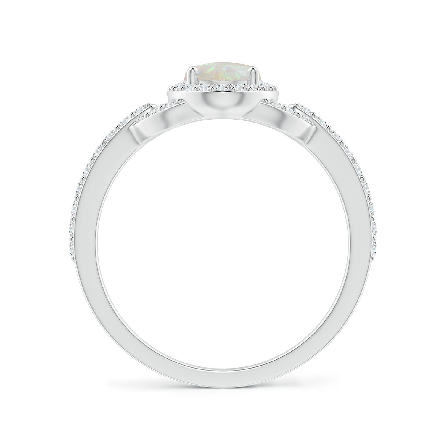 AA - Opal / 0.79 CT / 14 KT White Gold