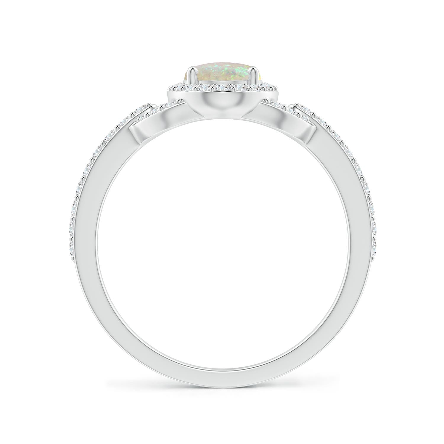 AAA - Opal / 0.79 CT / 14 KT White Gold