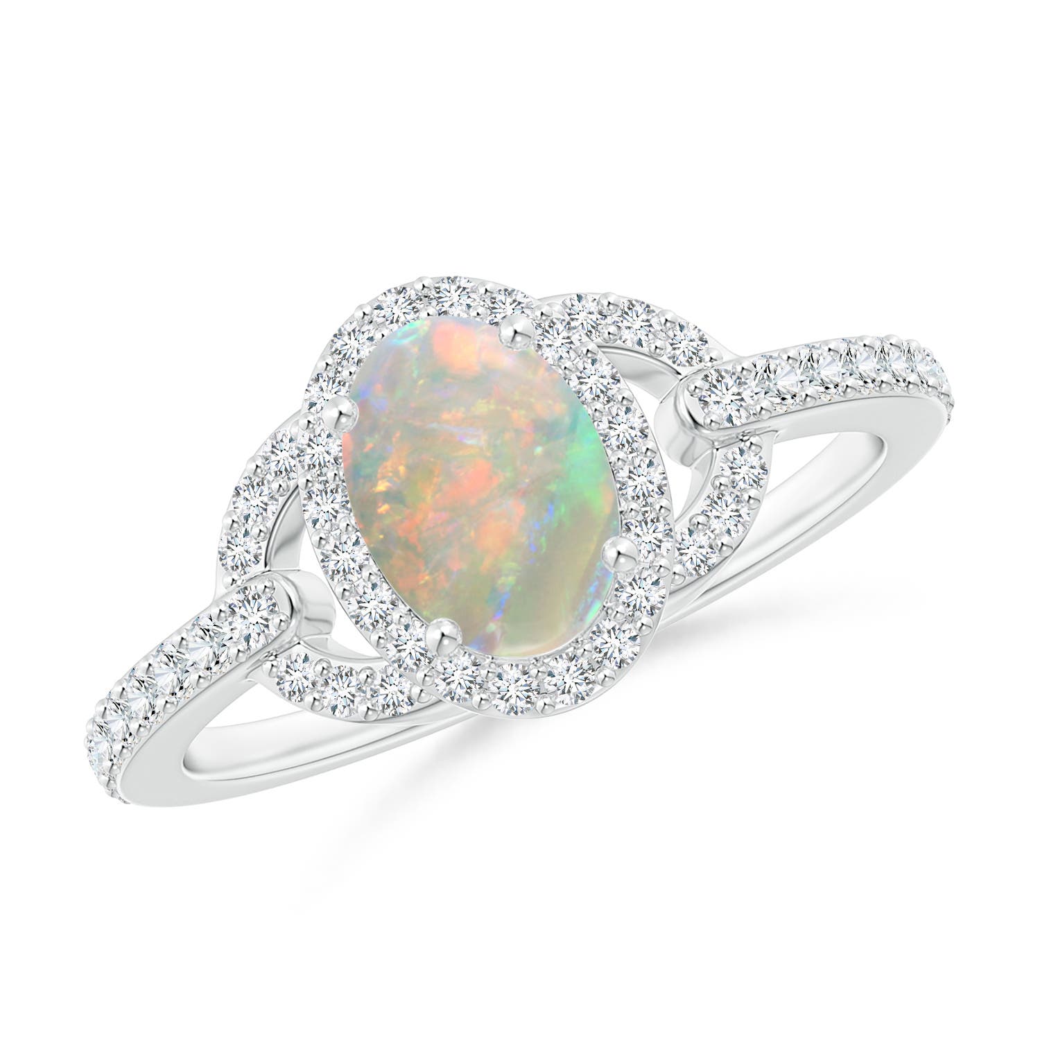 AAAA - Opal / 0.79 CT / 14 KT White Gold