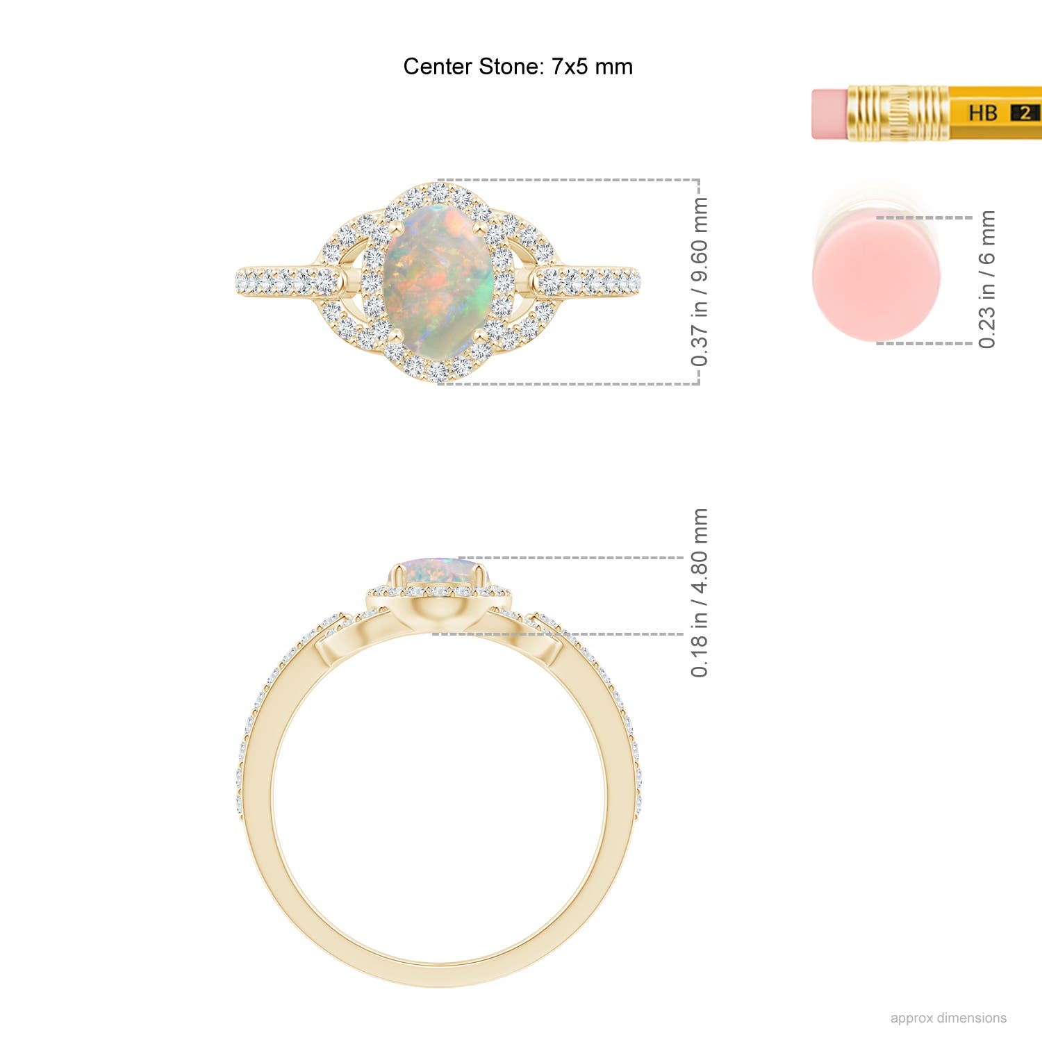 AAAA - Opal / 0.79 CT / 14 KT Yellow Gold