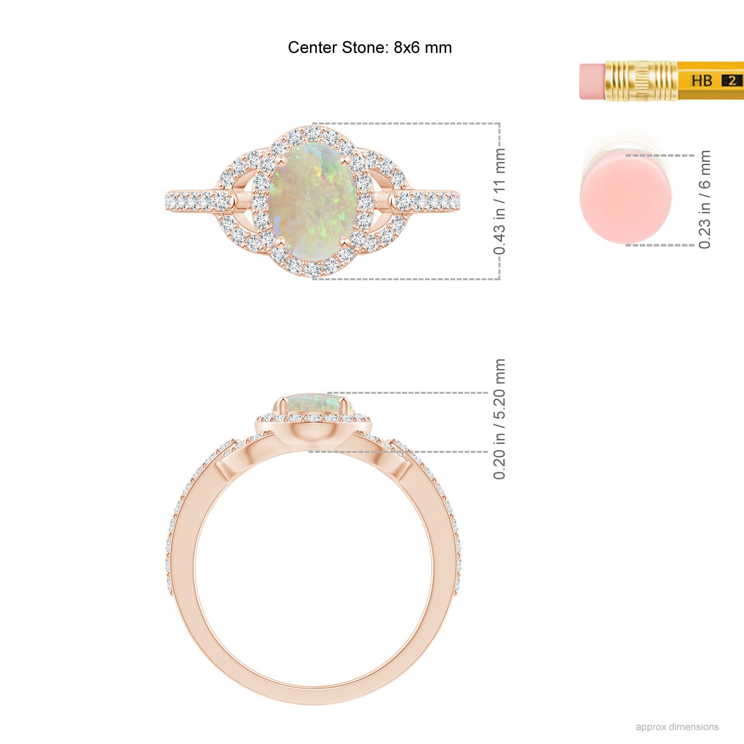 AAA - Opal / 1.17 CT / 14 KT Rose Gold