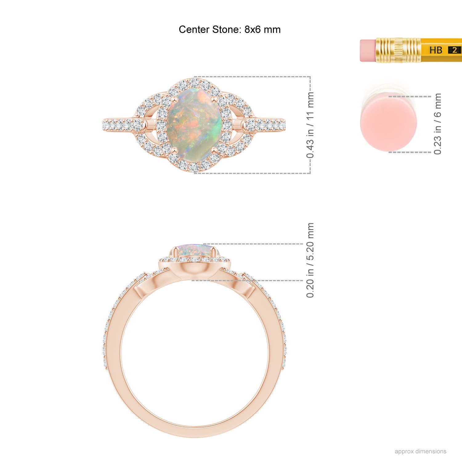 AAAA - Opal / 1.17 CT / 14 KT Rose Gold