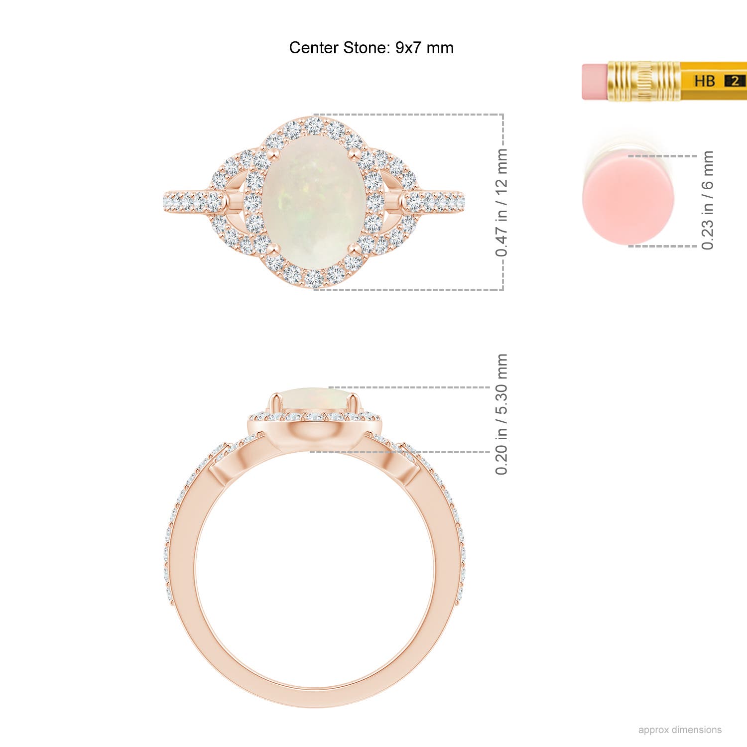 A - Opal / 1.59 CT / 14 KT Rose Gold