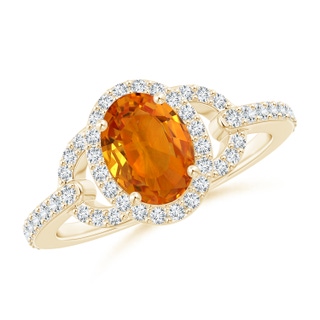 Oval AAA Orange Sapphire