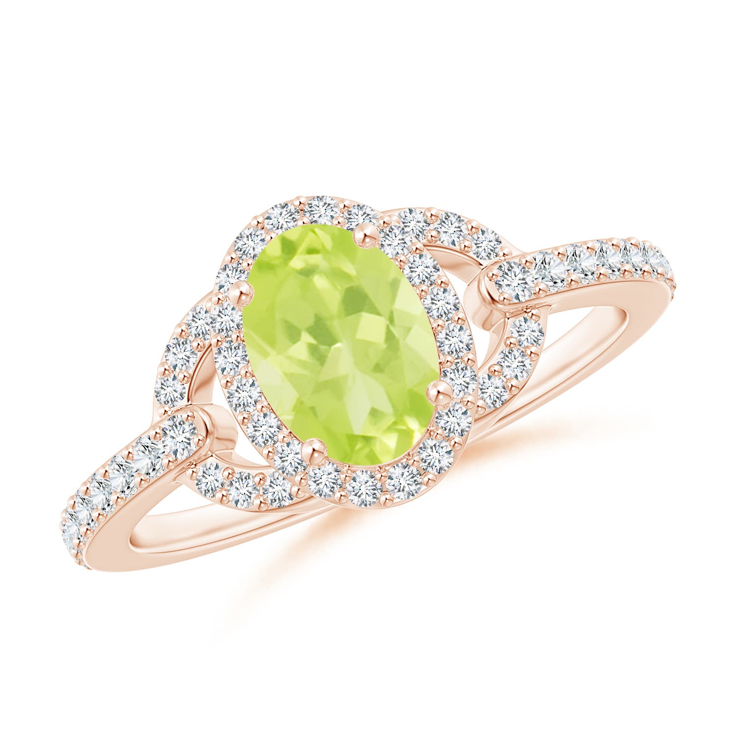 A - Peridot / 1.19 CT / 14 KT Rose Gold