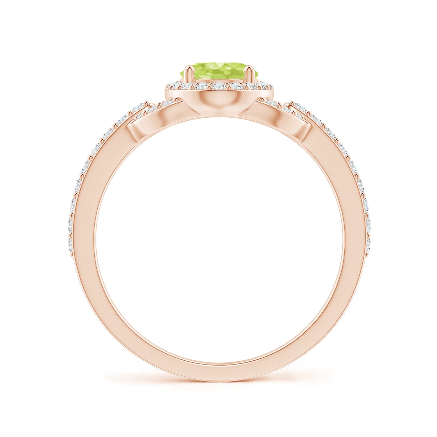 A - Peridot / 1.19 CT / 14 KT Rose Gold