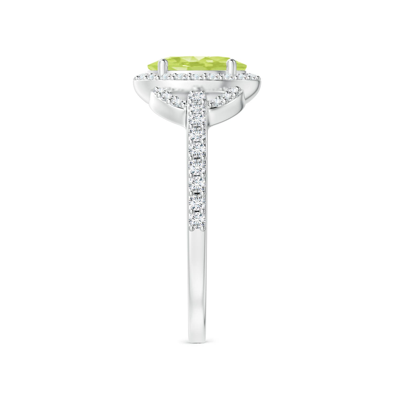 A - Peridot / 1.19 CT / 14 KT White Gold