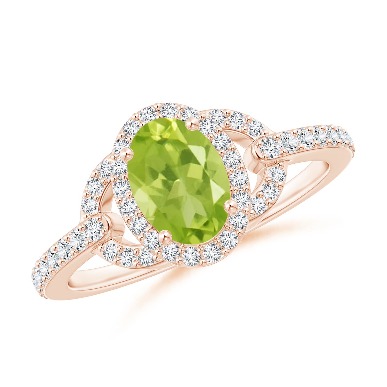 AA - Peridot / 1.19 CT / 14 KT Rose Gold