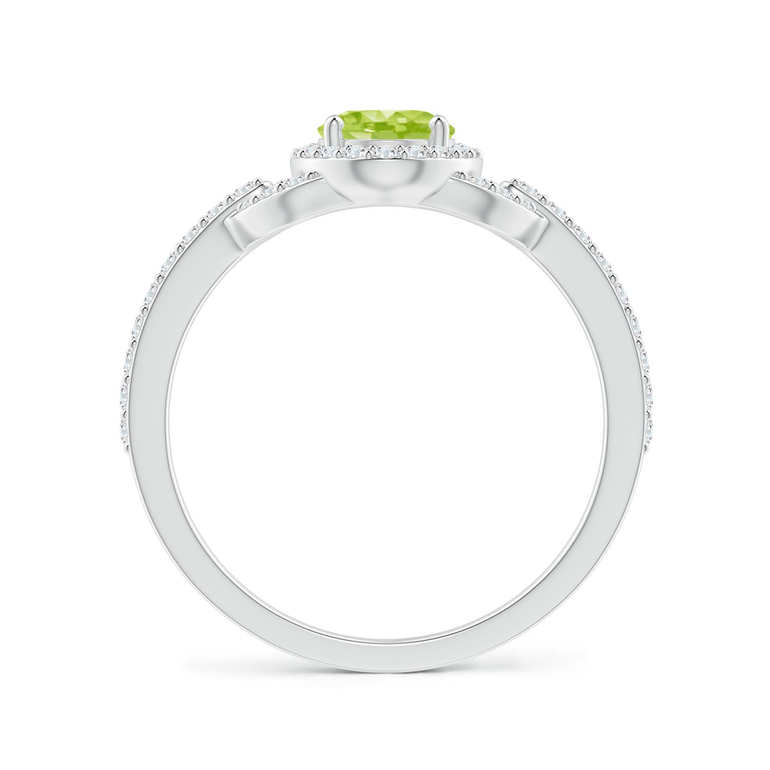 AA - Peridot / 1.19 CT / 14 KT White Gold