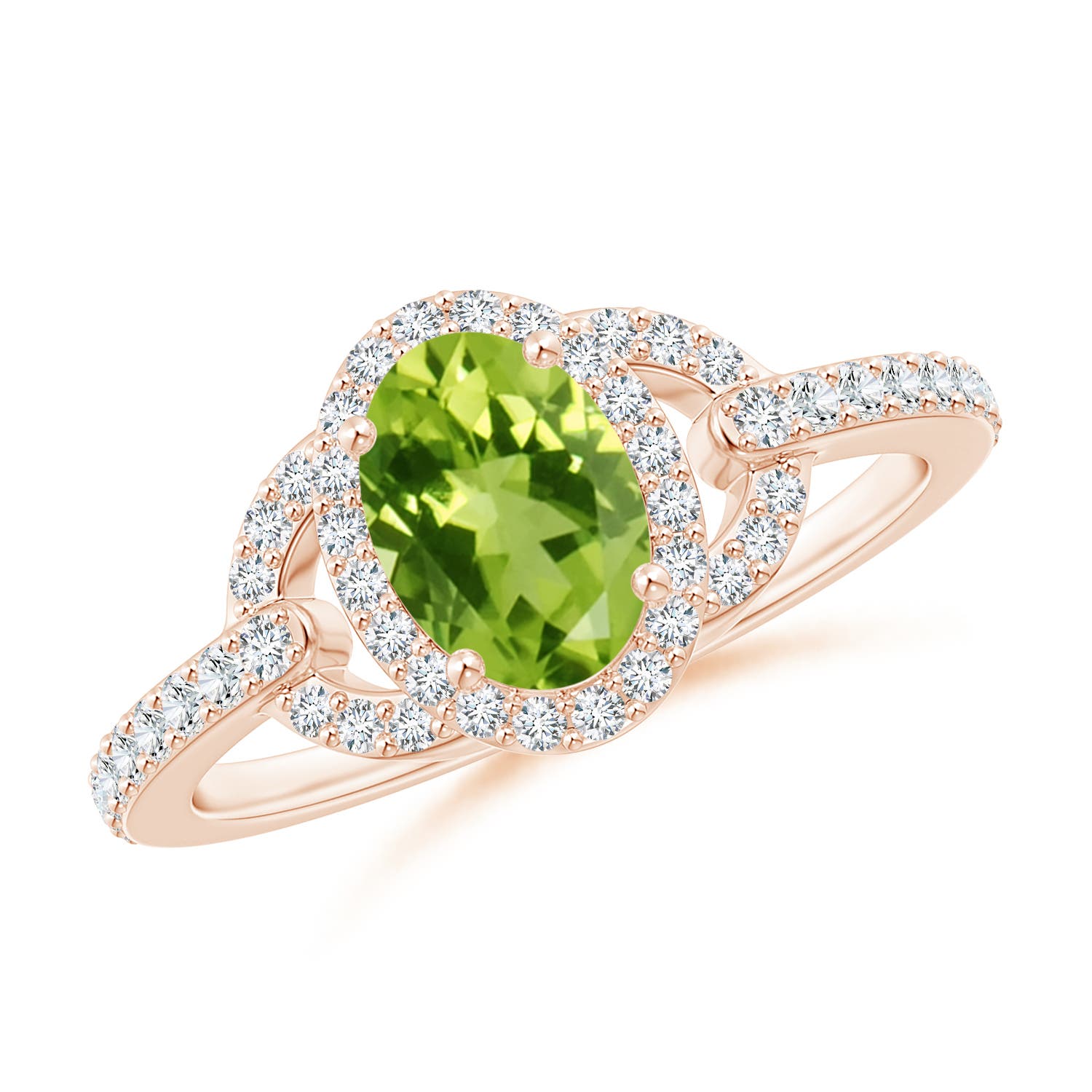 AAA - Peridot / 1.19 CT / 14 KT Rose Gold