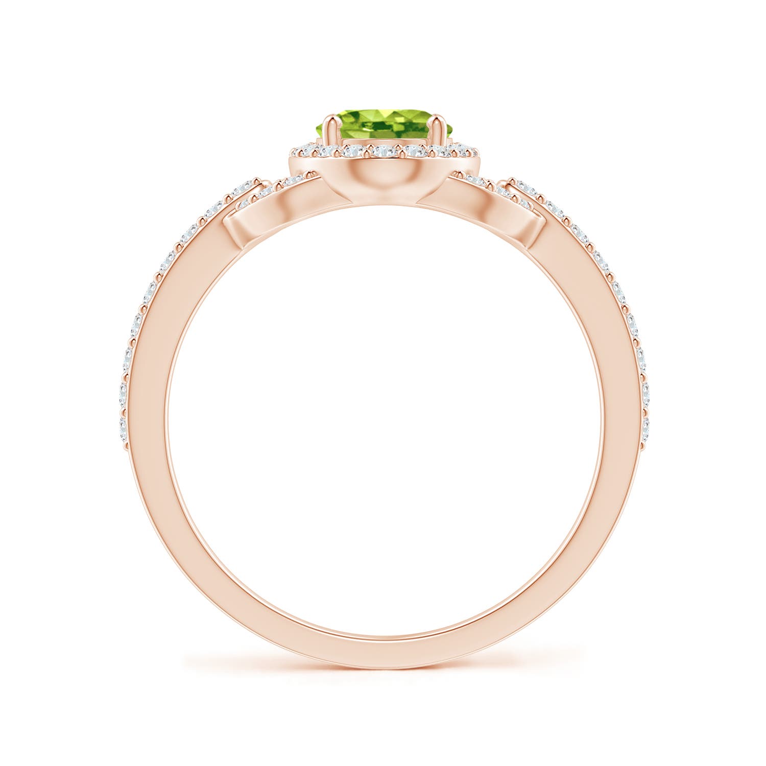 AAA - Peridot / 1.19 CT / 14 KT Rose Gold