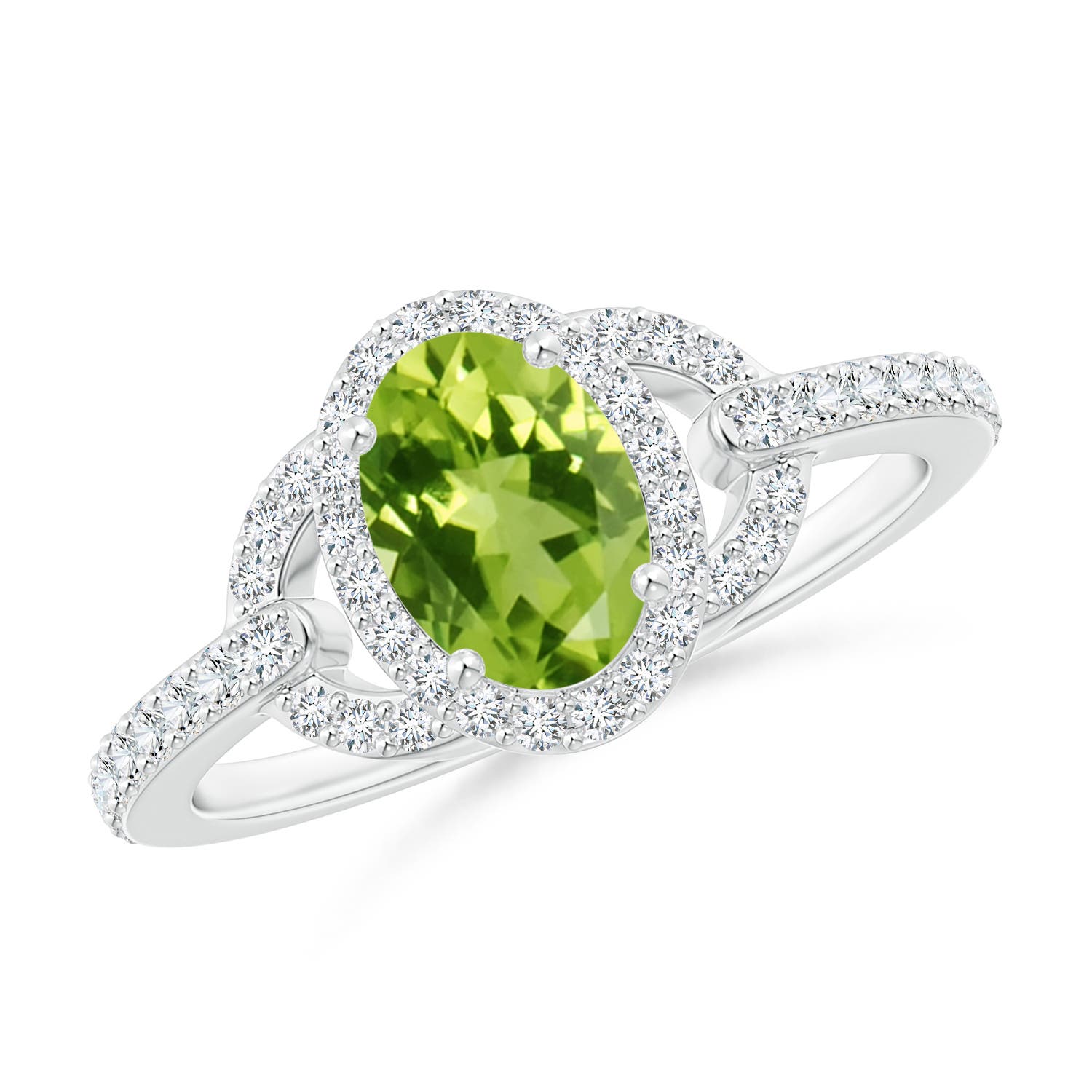 AAA - Peridot / 1.19 CT / 14 KT White Gold