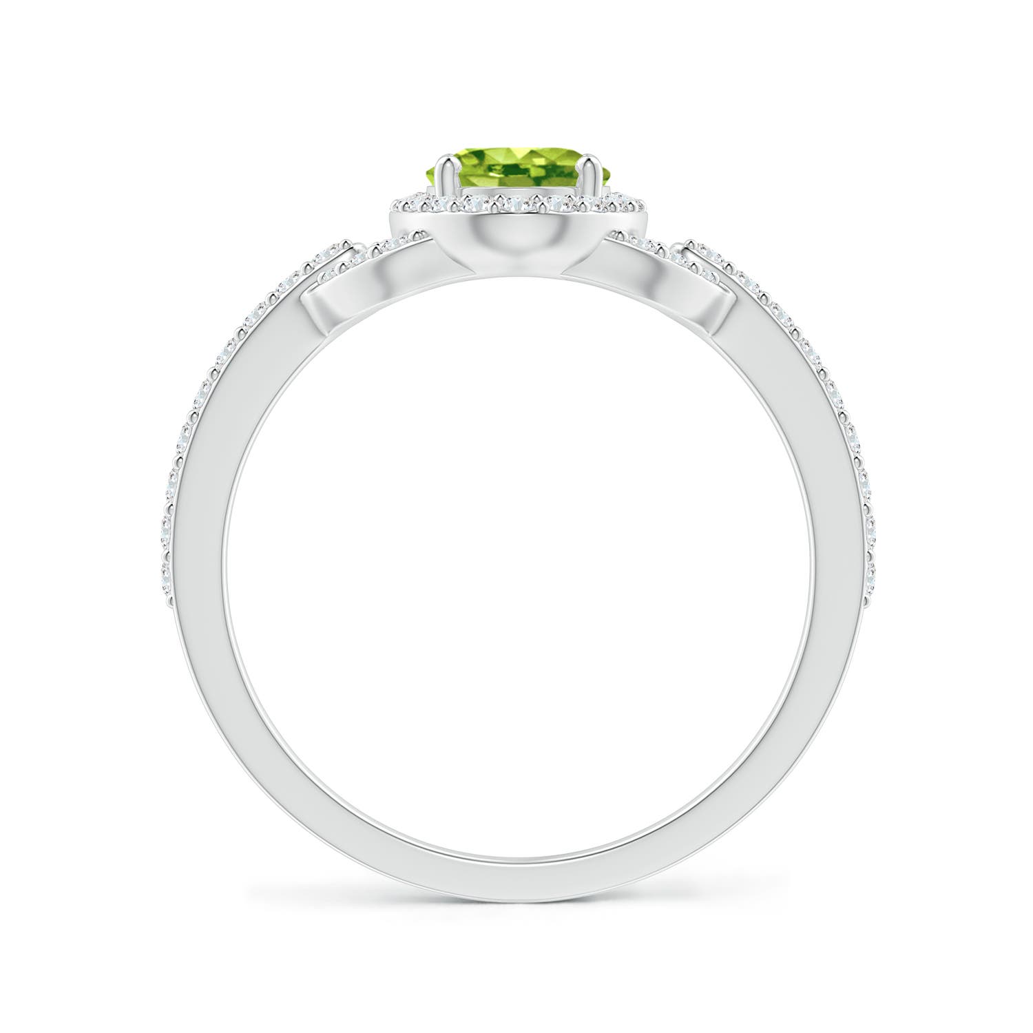 AAA - Peridot / 1.19 CT / 14 KT White Gold