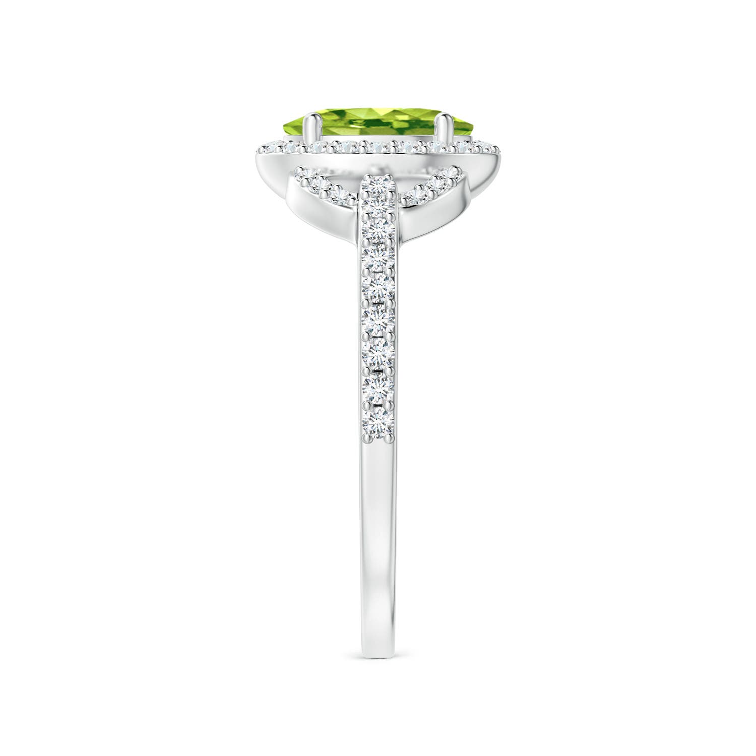 AAA - Peridot / 1.19 CT / 14 KT White Gold