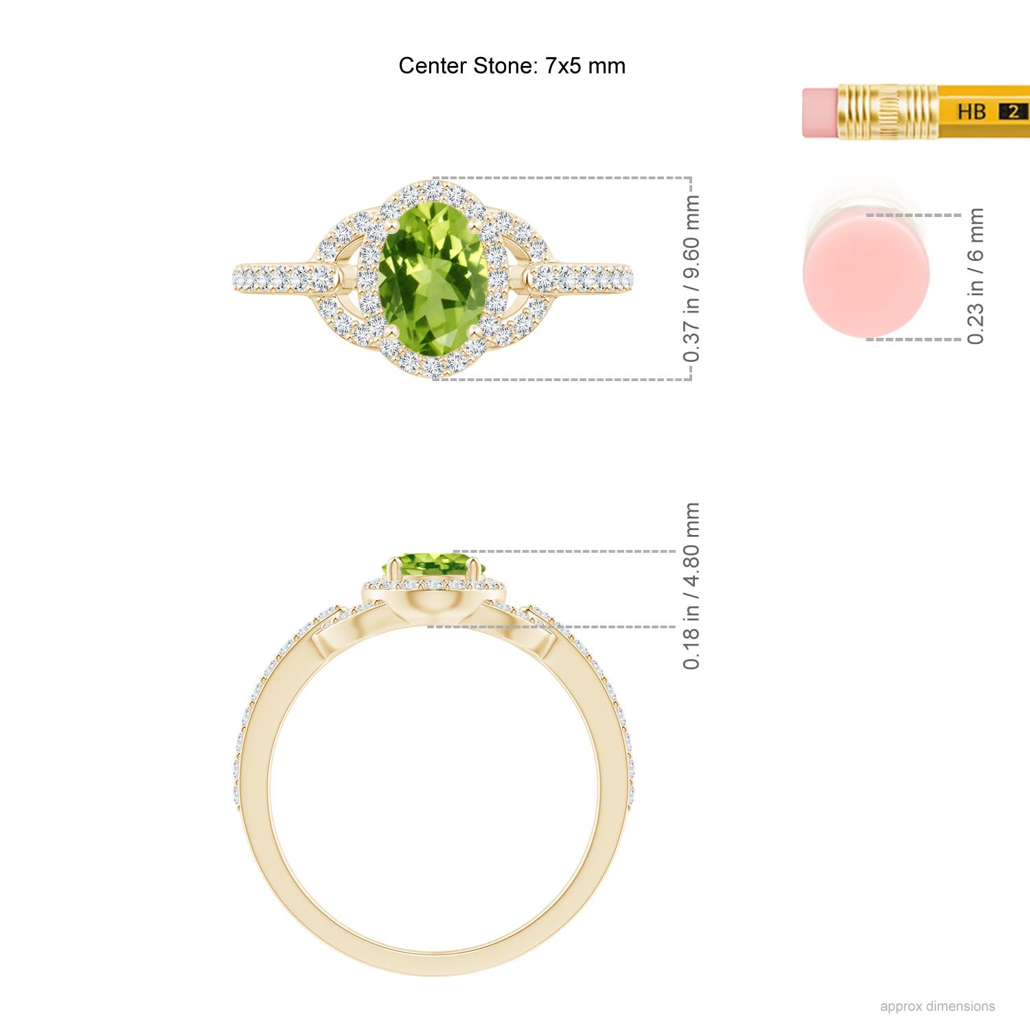 AAA - Peridot / 1.19 CT / 14 KT Yellow Gold