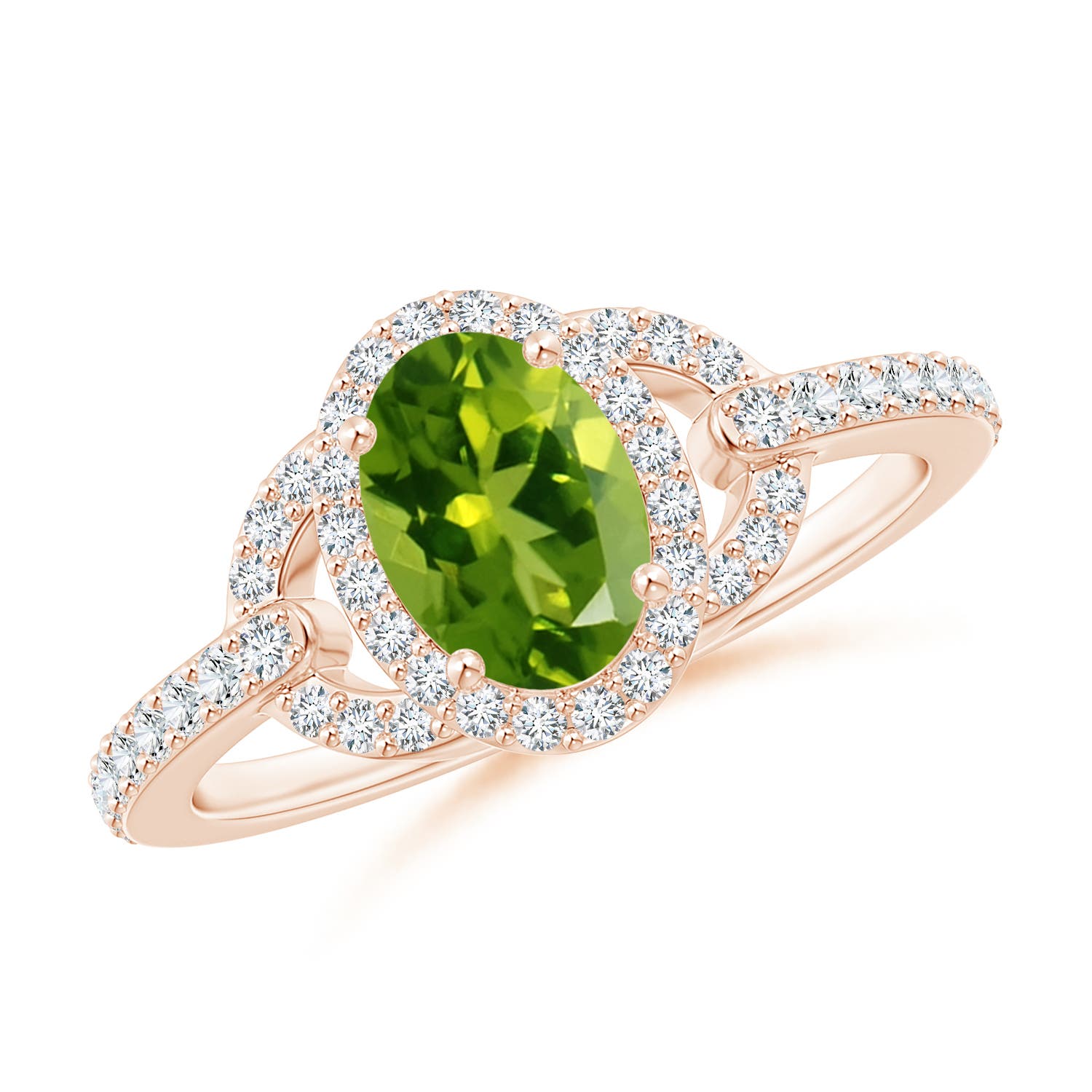 AAAA - Peridot / 1.19 CT / 14 KT Rose Gold