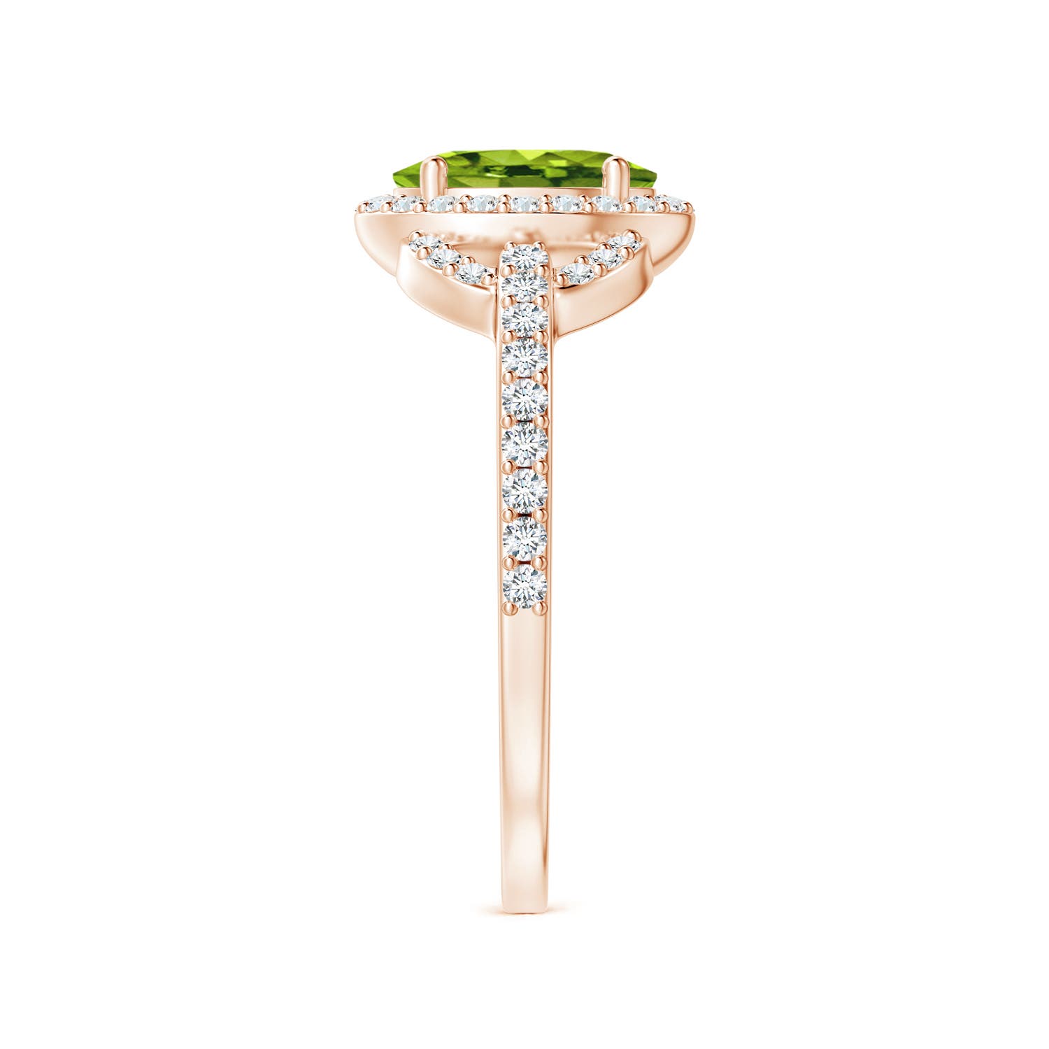 AAAA - Peridot / 1.19 CT / 14 KT Rose Gold