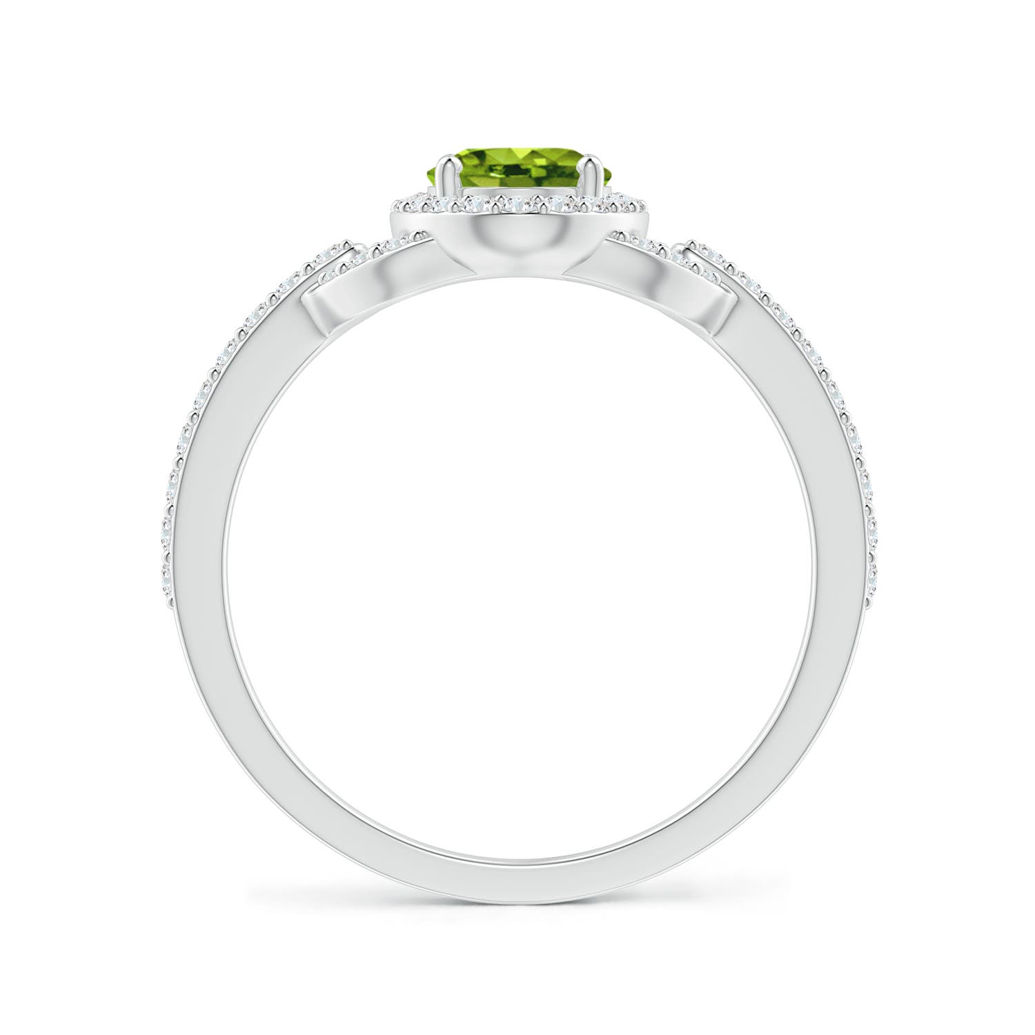 AAAA - Peridot / 1.19 CT / 14 KT White Gold