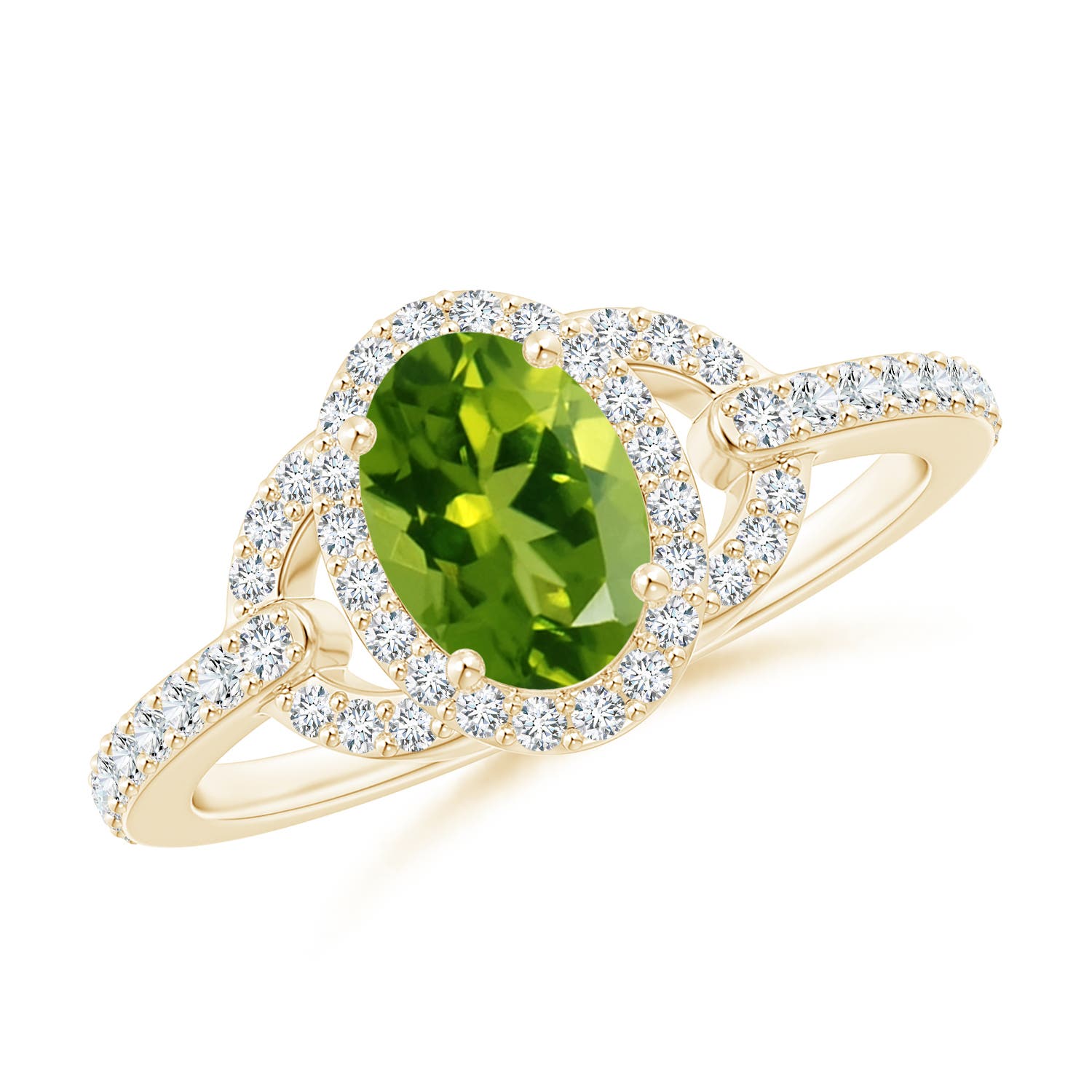 AAAA - Peridot / 1.19 CT / 14 KT Yellow Gold