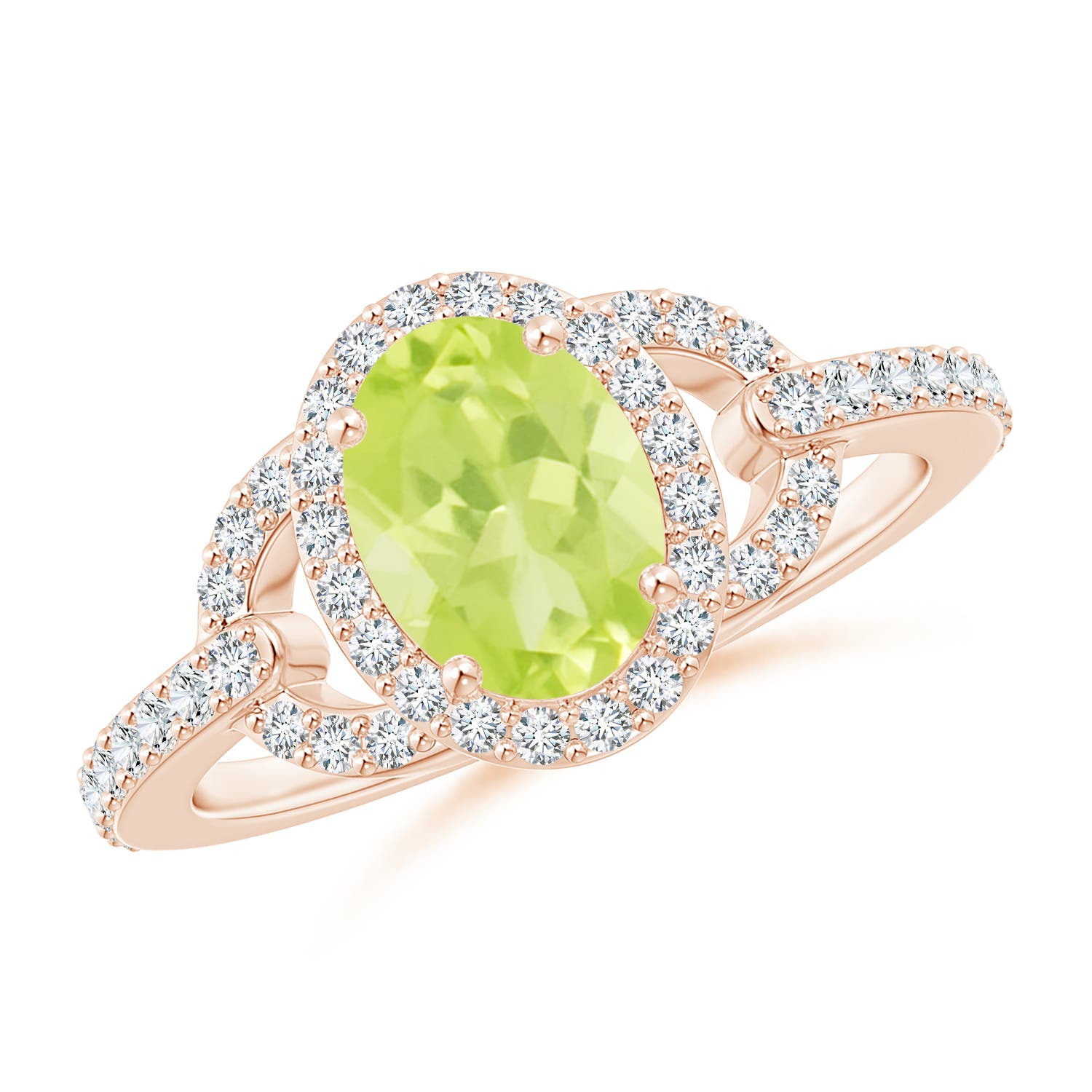 A - Peridot / 1.72 CT / 14 KT Rose Gold