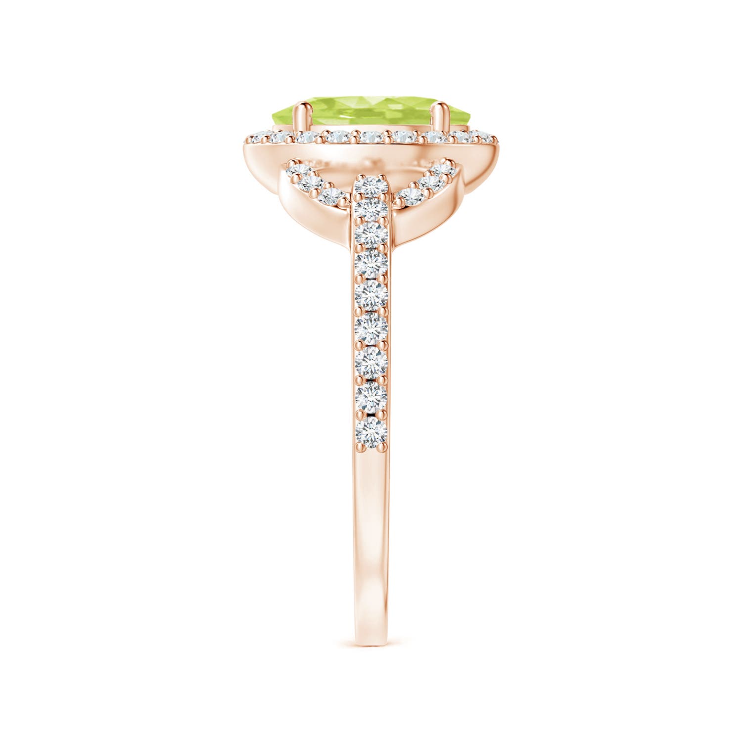 A - Peridot / 1.72 CT / 14 KT Rose Gold