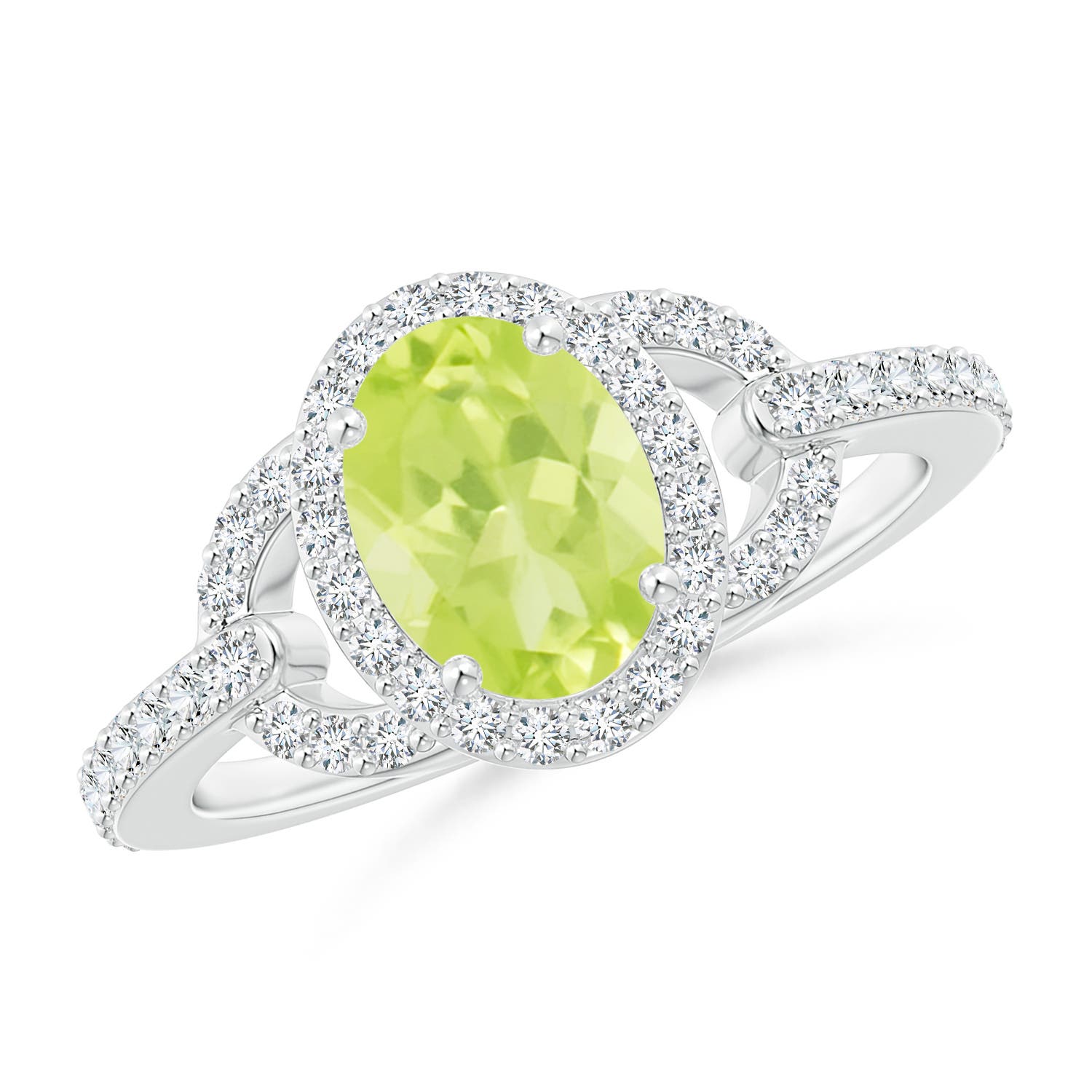 A - Peridot / 1.72 CT / 14 KT White Gold