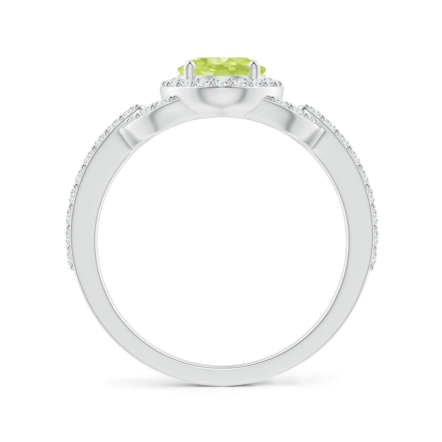 A - Peridot / 1.72 CT / 14 KT White Gold