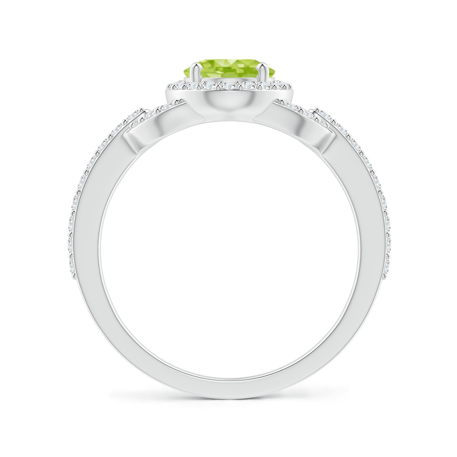 AA - Peridot / 1.72 CT / 14 KT White Gold