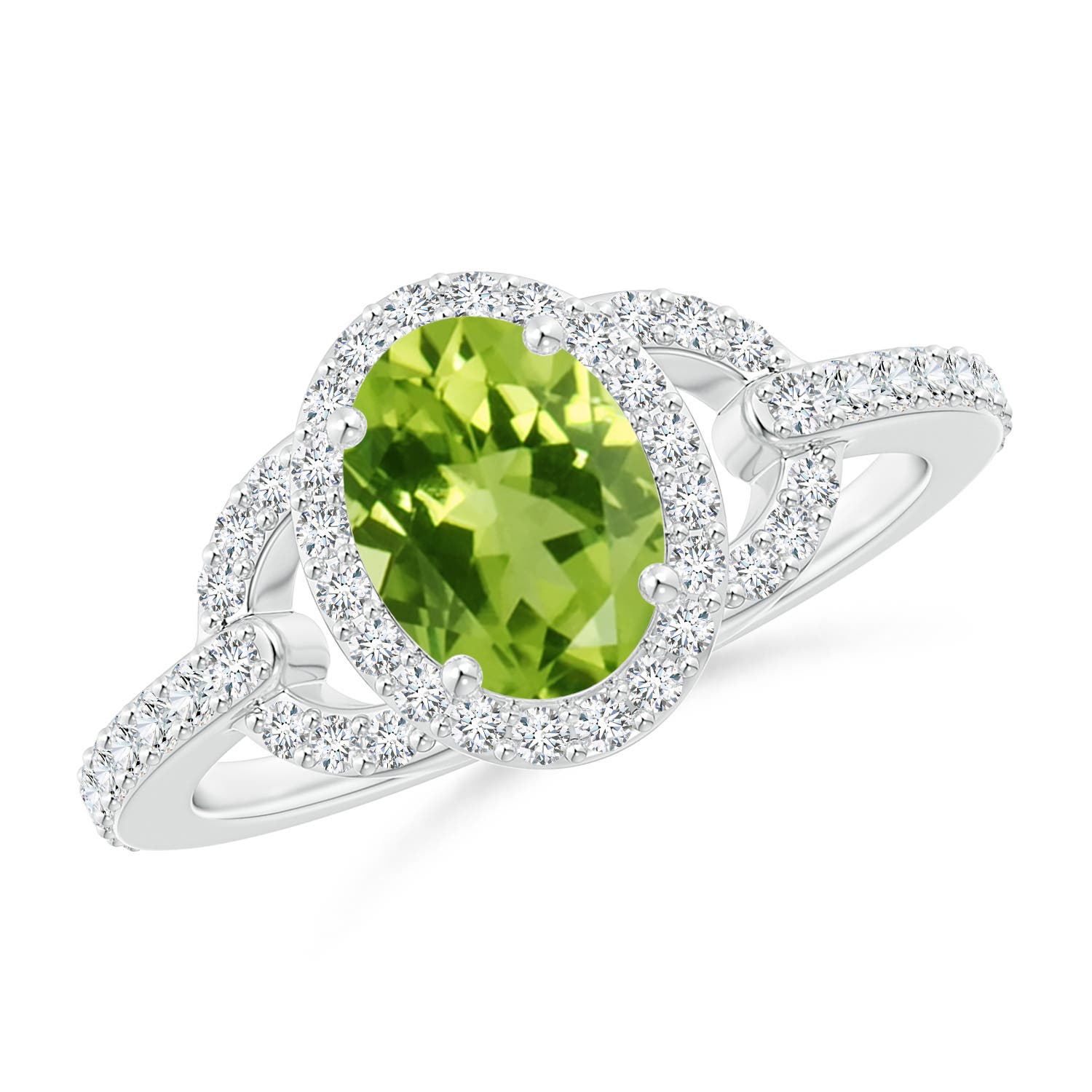 AAA - Peridot / 1.72 CT / 14 KT White Gold